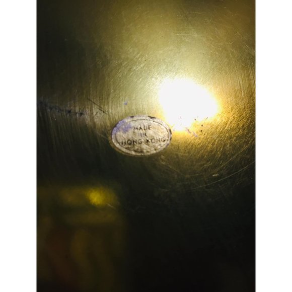 Vintage Metal Christmas Santa Claus Serving Tray GIFTCO 1980s - Picture 8 of 8